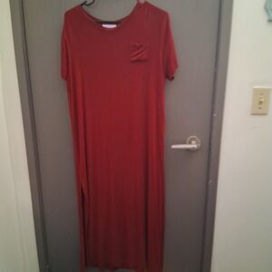 Red Maxi Dress Hale Bob XL Good Condtion
